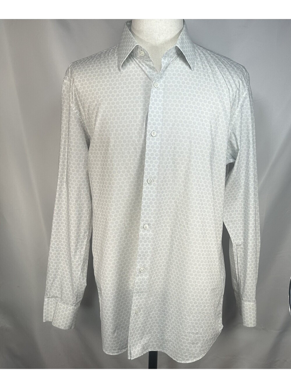 Bonobos Stretch Slim Fit Button Up White Mens XL 17.5/36